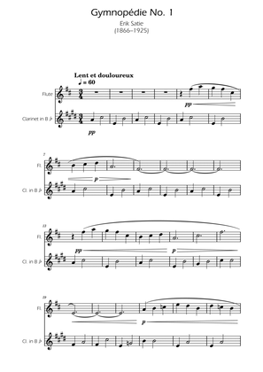 Gymnopedie No. 1 - Flute and Clarinet Duet