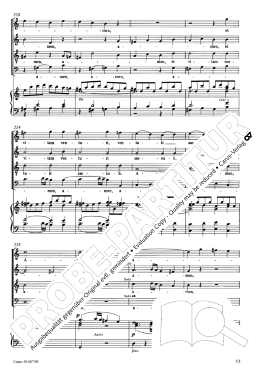 Mass in time of war (Missa in tempore belli) 4-Part scores gallery preview page 60