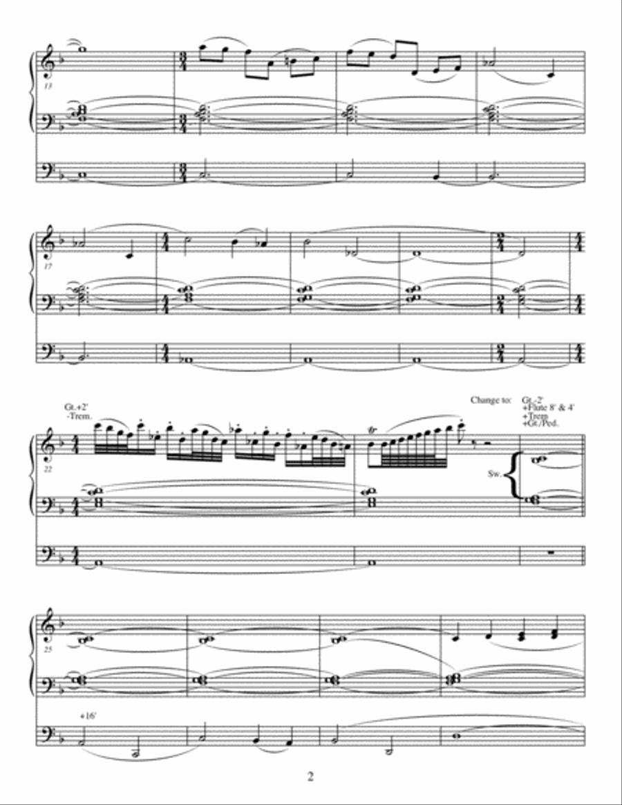Starry Night Organ Solo scores gallery preview page 3