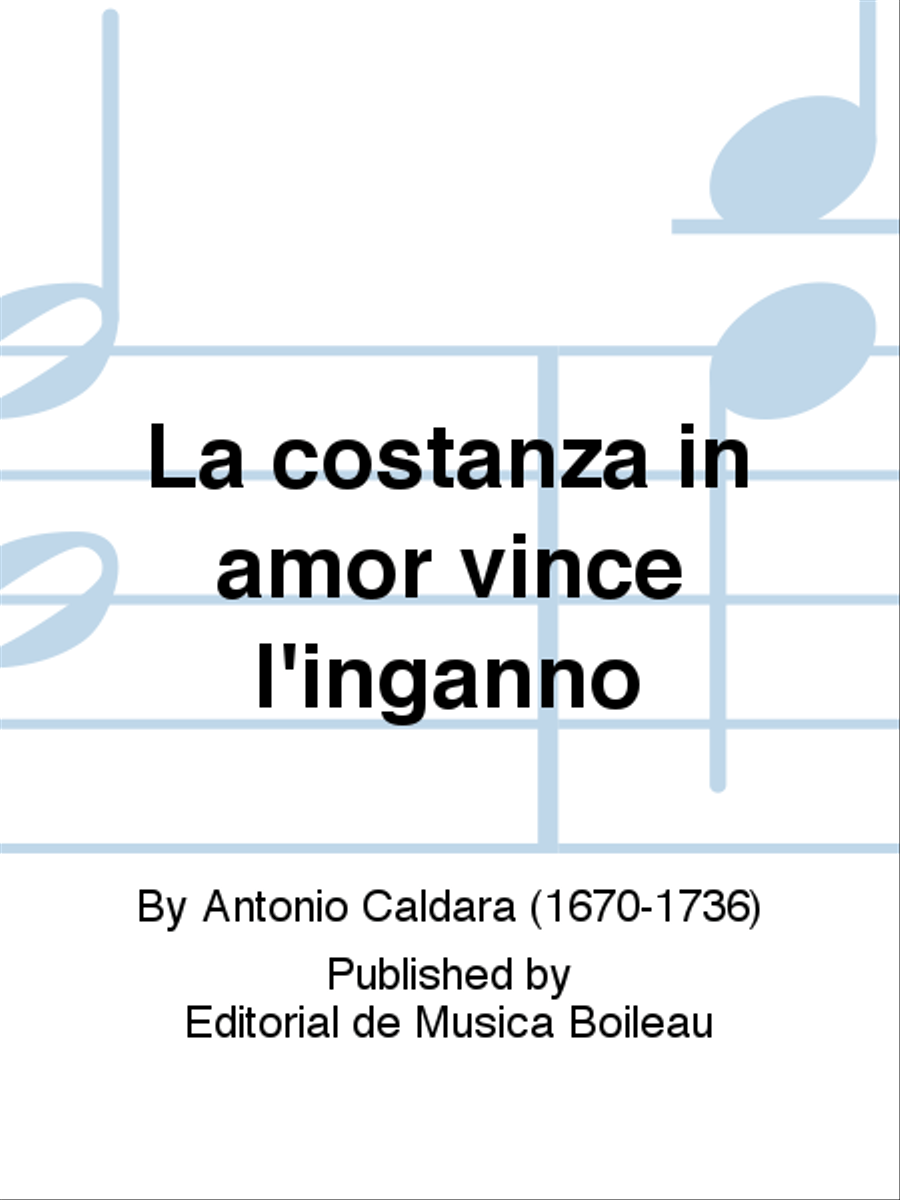 La costanza in amor vince l'inganno Voice Solo scores gallery preview page 1