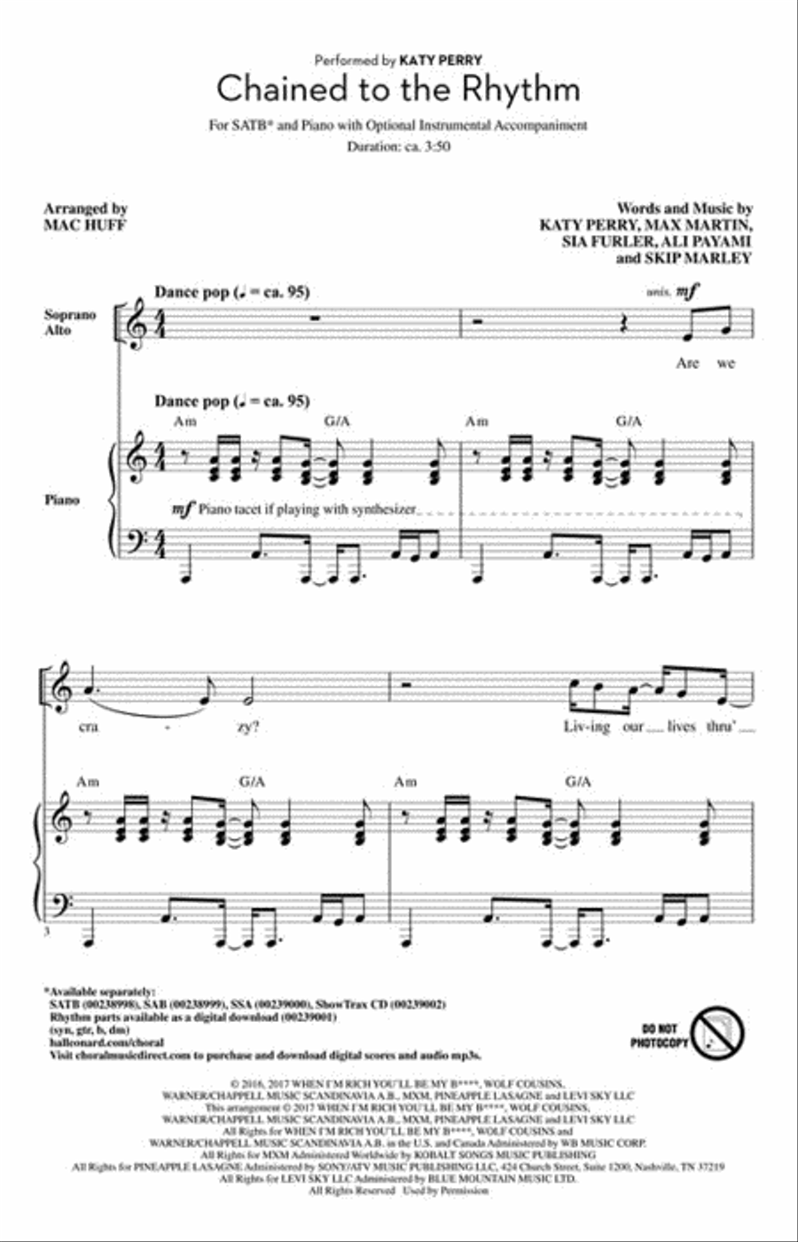 Chained to the Rhythm Chained to the Rhythm Choir scores gallery preview page 2