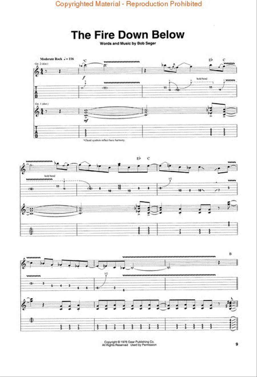 Bob Seger & the Silver Bullet Band - Greatest Hits 2 Electric Guitar scores gallery preview page 3