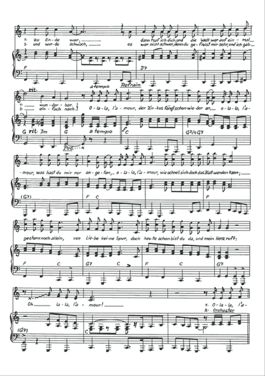 Olala L'amour Piano, Vocal scores gallery preview page 4