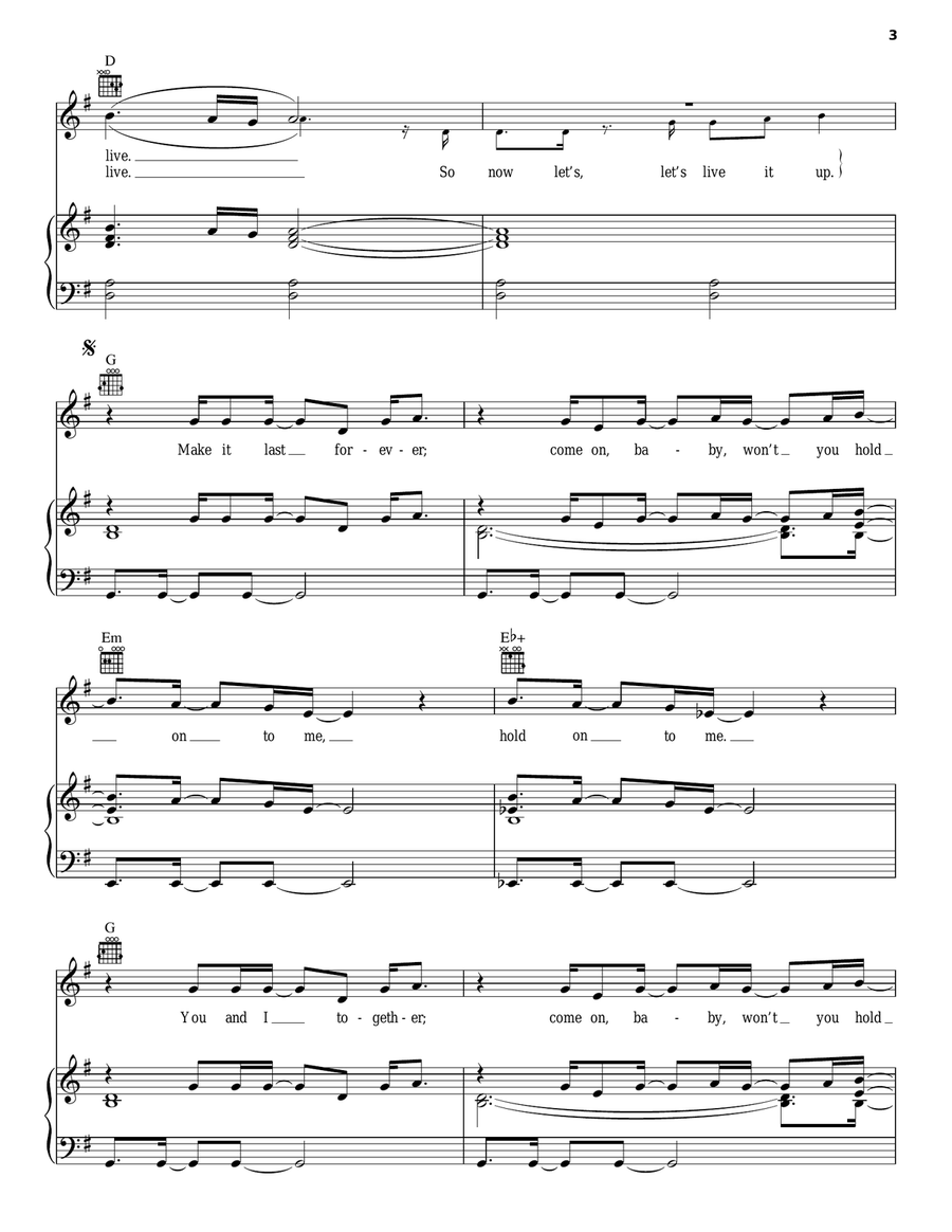 Blue Piano, Vocal, Guitar scores gallery preview page 3