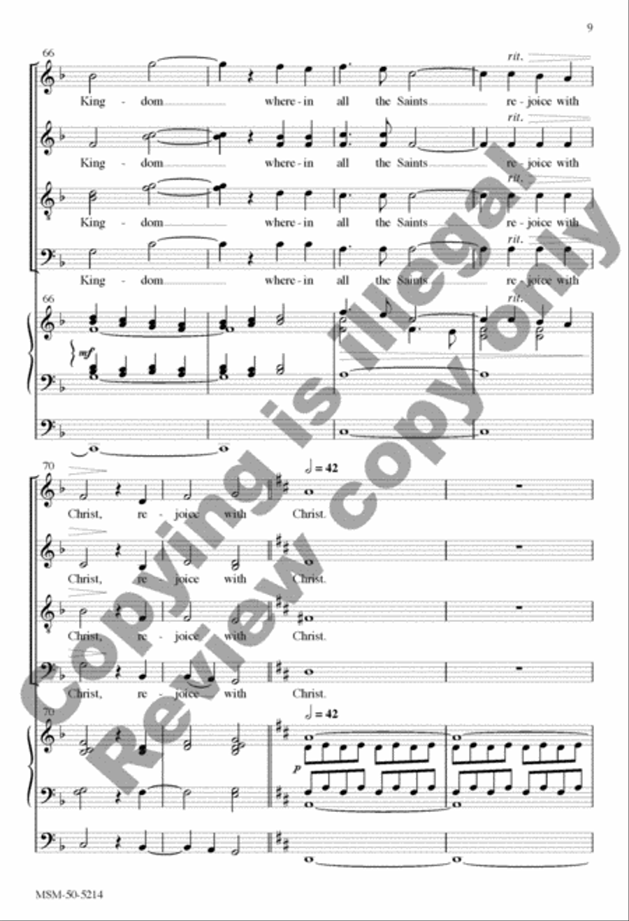 O How Glorious Is the Kingdom (Choral Score) Divisi scores gallery preview page 19