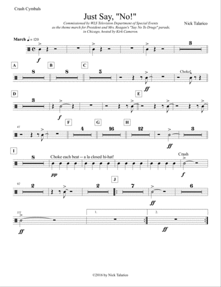 Just Say No March Just Say No March Concert Band scores gallery preview page 1