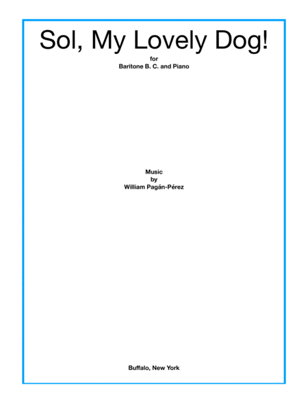 Sol, My Lovely Dog! for Baritone B.C. (Euphonium) and Piano