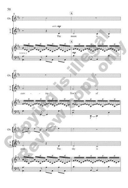 For a Breath of Ecstasy (Piano/Oboe/Choral Score) image number null