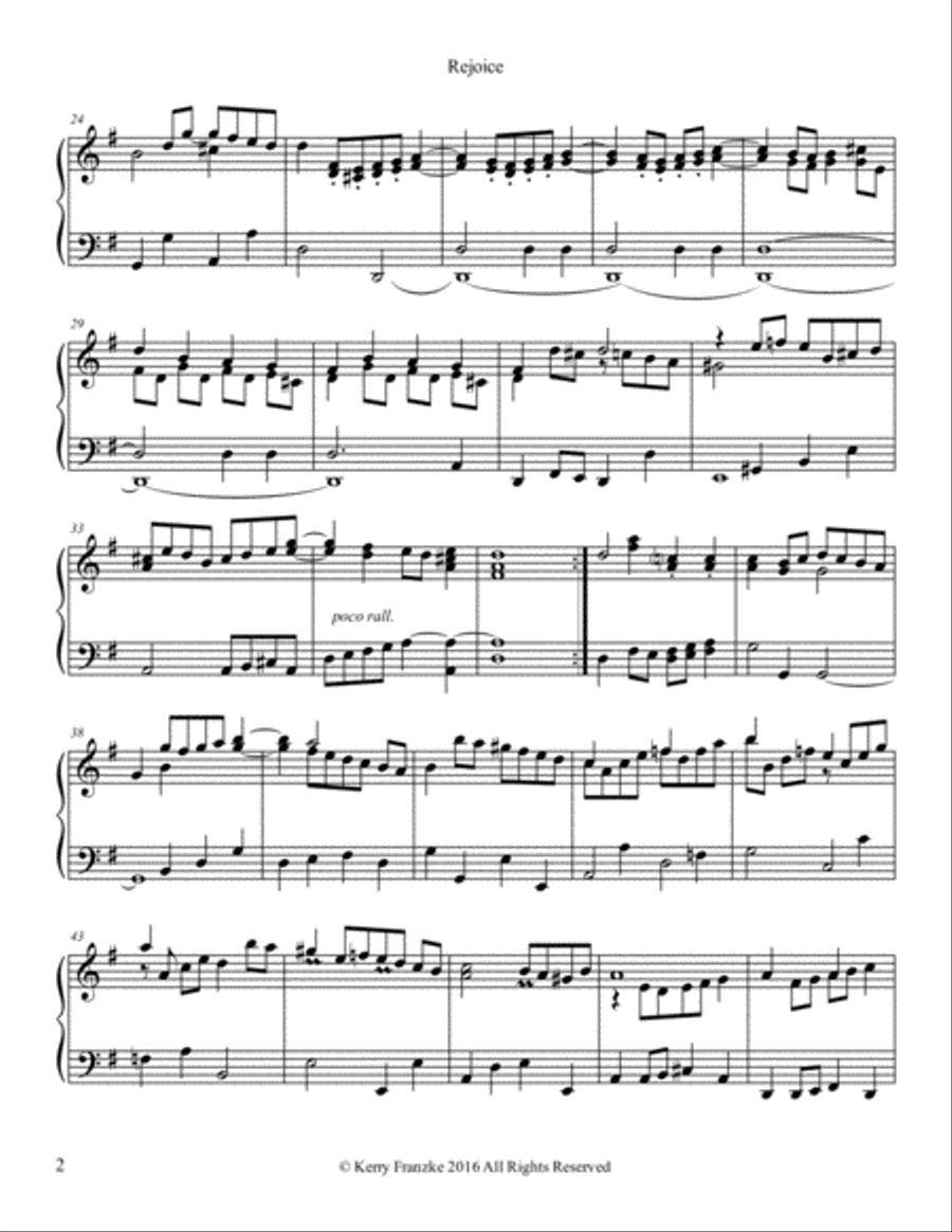 Rejoice Rejoice Organ Solo scores gallery preview page 2