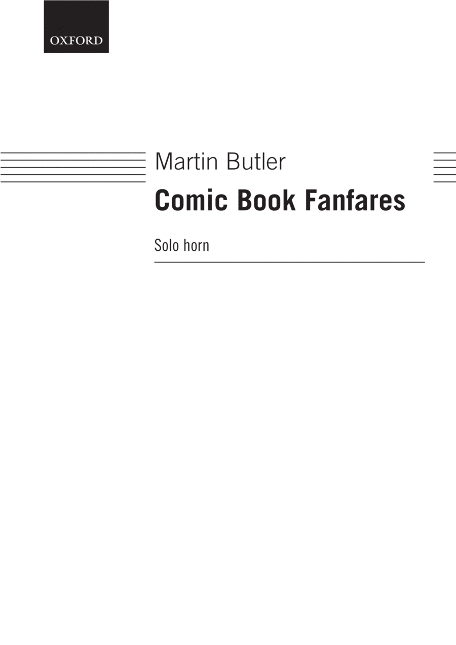 Comic Book Fanfares Horn scores gallery preview page 1