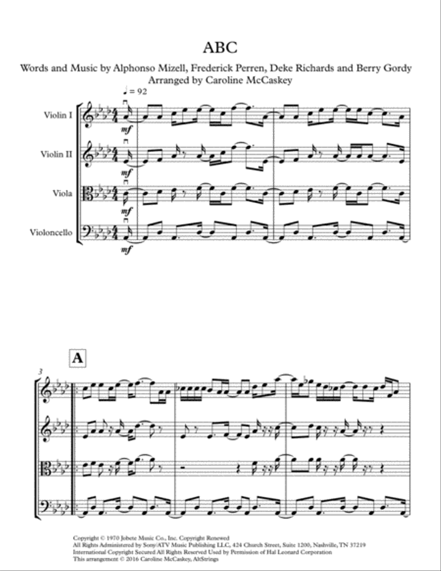 ABC ABC String Quartet scores gallery preview page 2