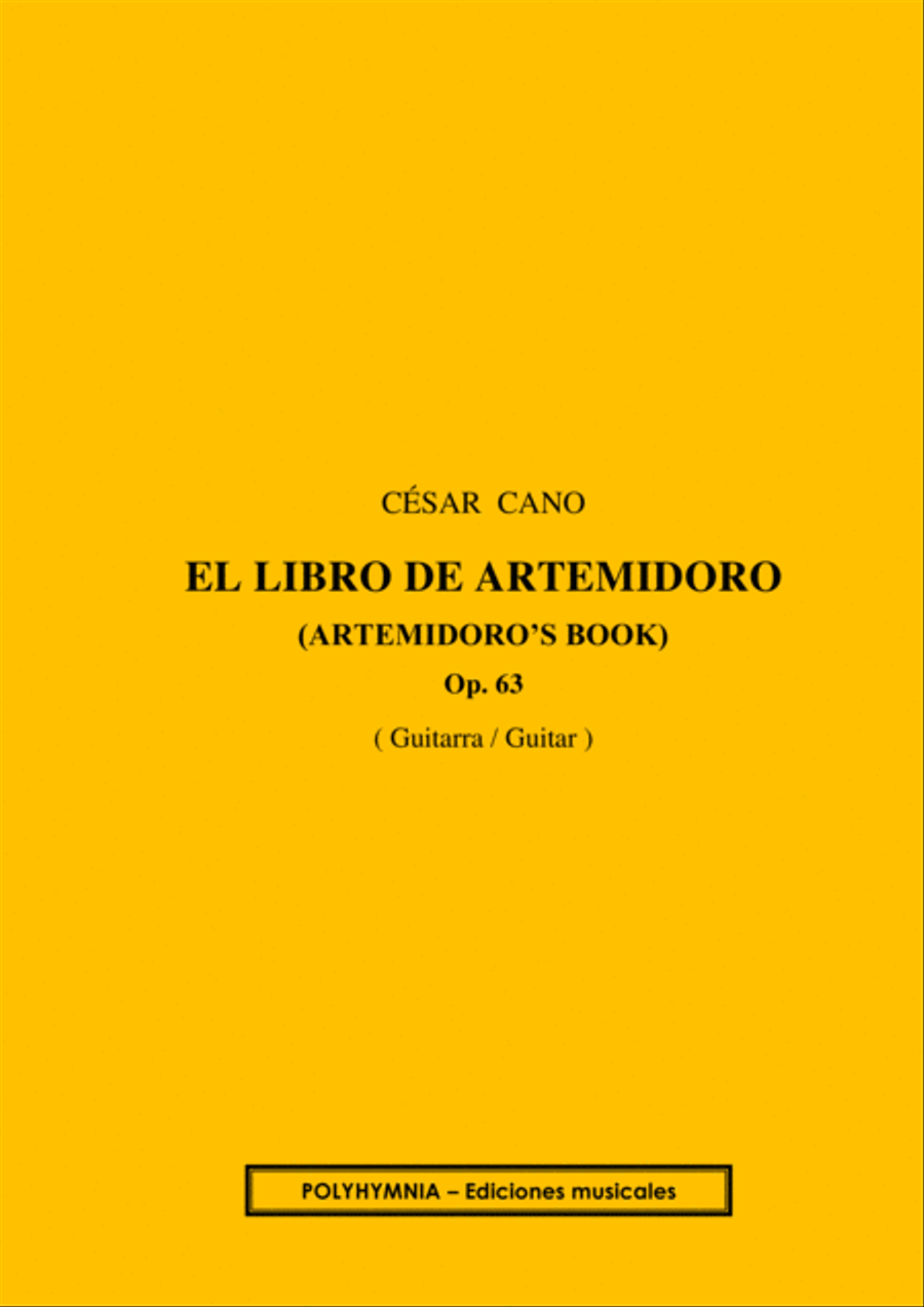 EL LIBRO DE ARTEMIDORO, Op.63, for guitar Guitar Solo scores gallery preview page 1