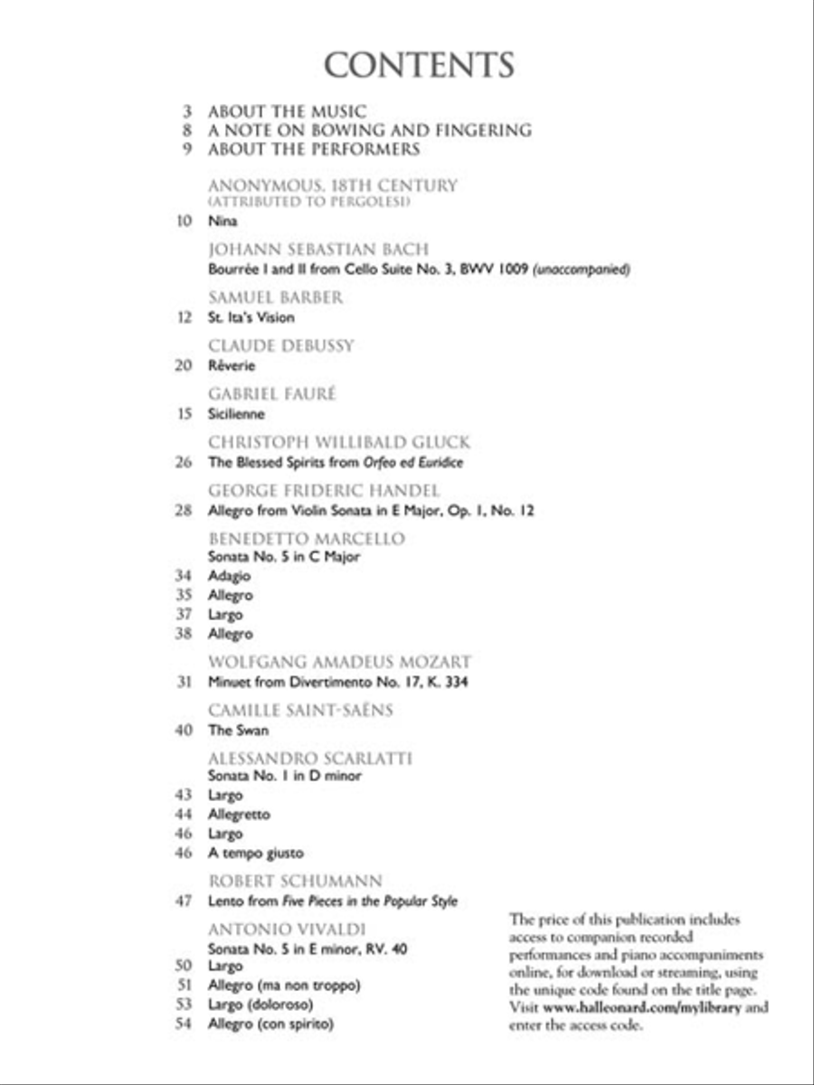 The Cello Collection – Intermediate Level Cello scores gallery preview page 3