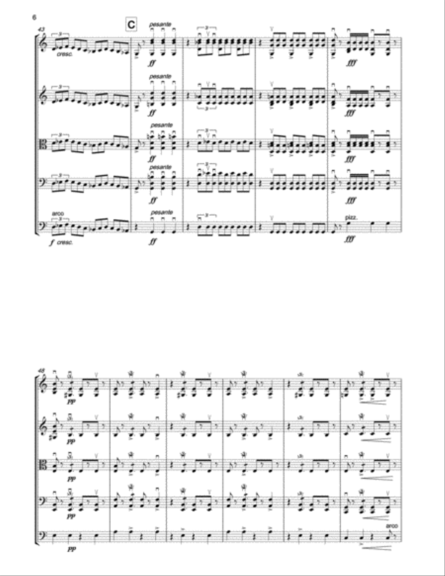 DE FALLA The Miller's Dance (The Three-Cornered Hat) for string orchestra String Orchestra scores gallery preview page 5