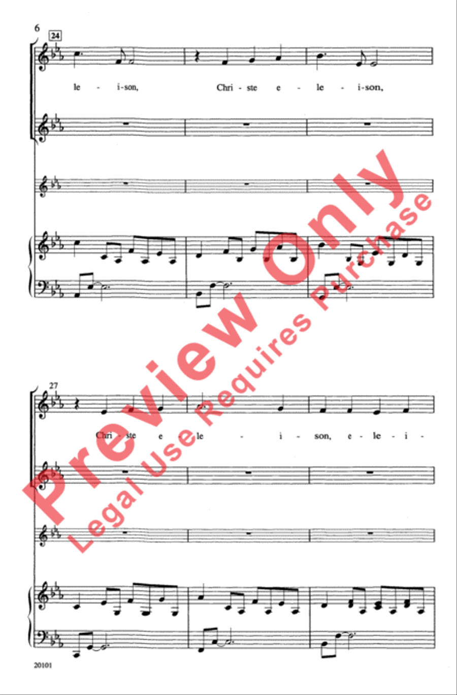 Kyrie Kanon 2-Part scores gallery preview page 6