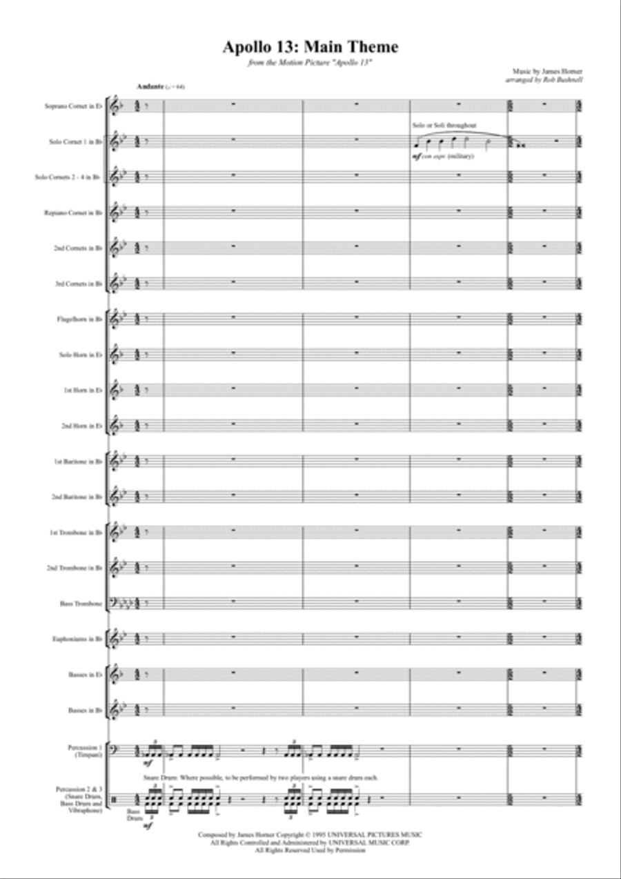 Main Title - Apollo 13 Brass Band scores gallery preview page 4