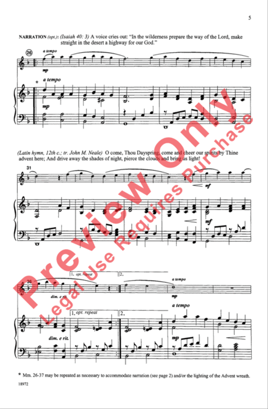 Come, Child of Light Come, Child of Light Unison Choir scores gallery preview page 12