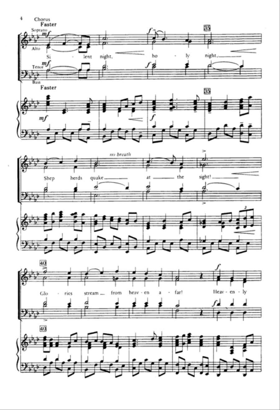 Silent Night 4-Part scores gallery preview page 3