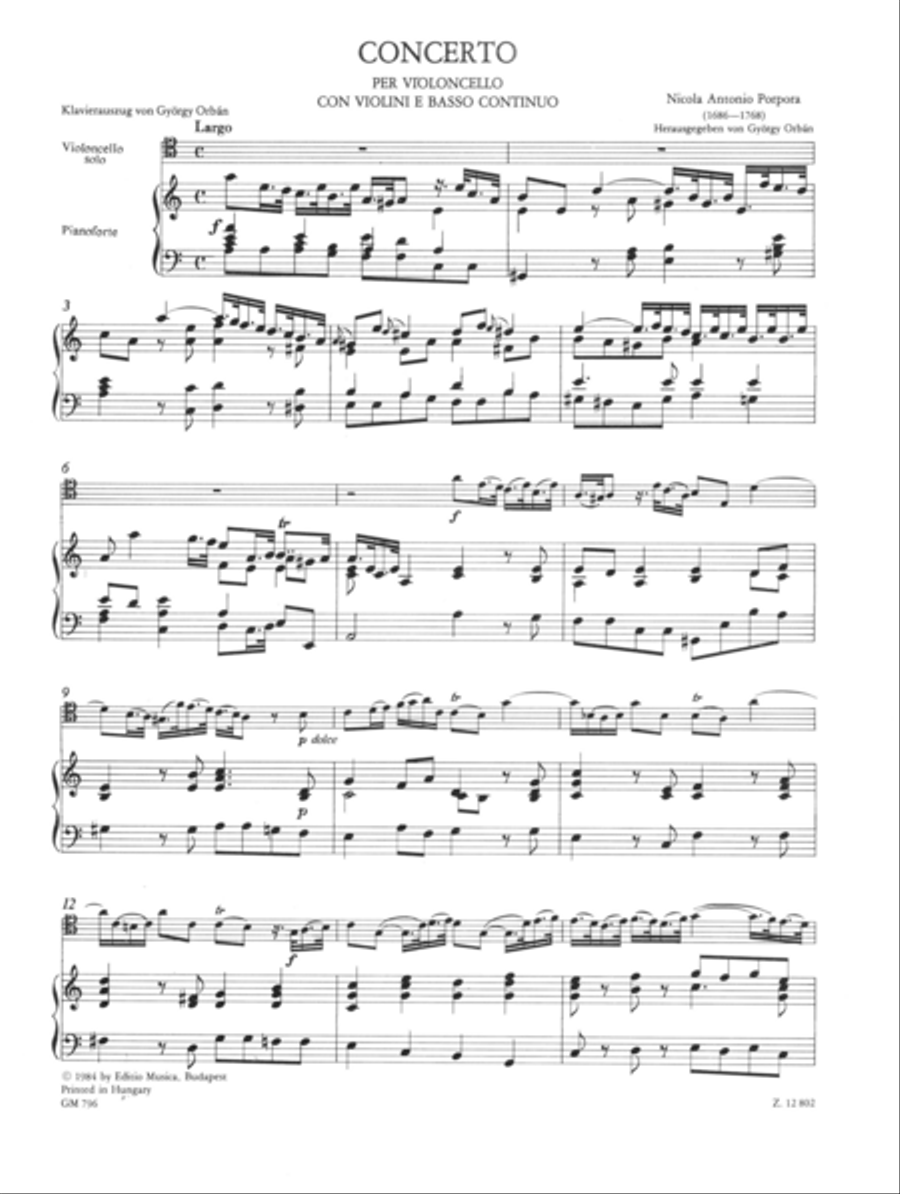 Concerto for cello Piano scores gallery preview page 2