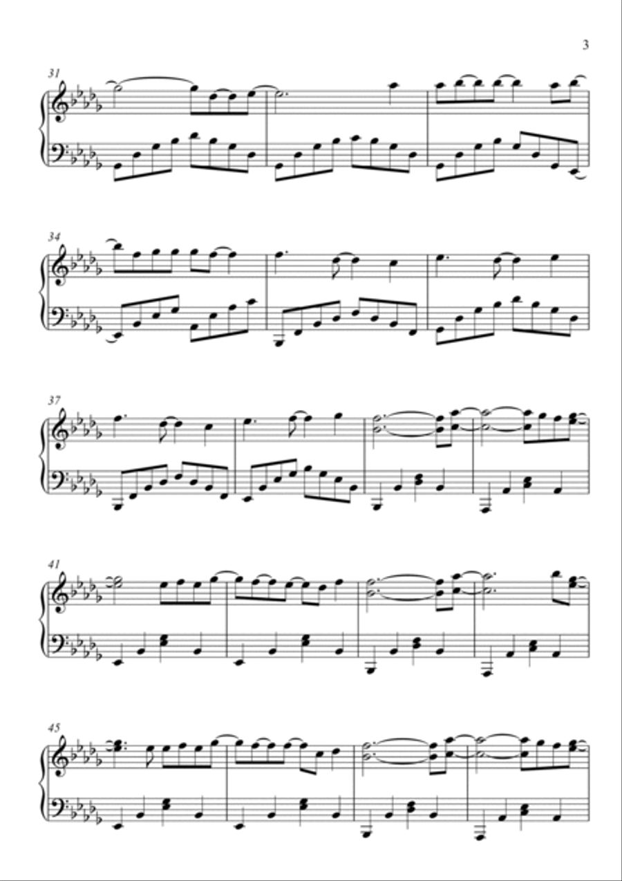 Lithium Piano Solo scores gallery preview page 3