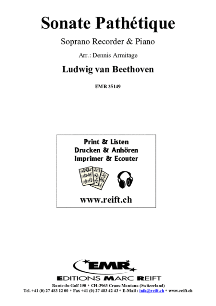 Sonate Pathetique Soprano Recorder scores gallery preview page 2