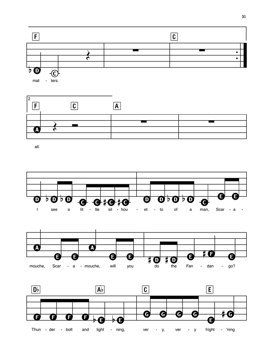 Bohemian Rhapsody Electronic Keyboard scores gallery preview page 4