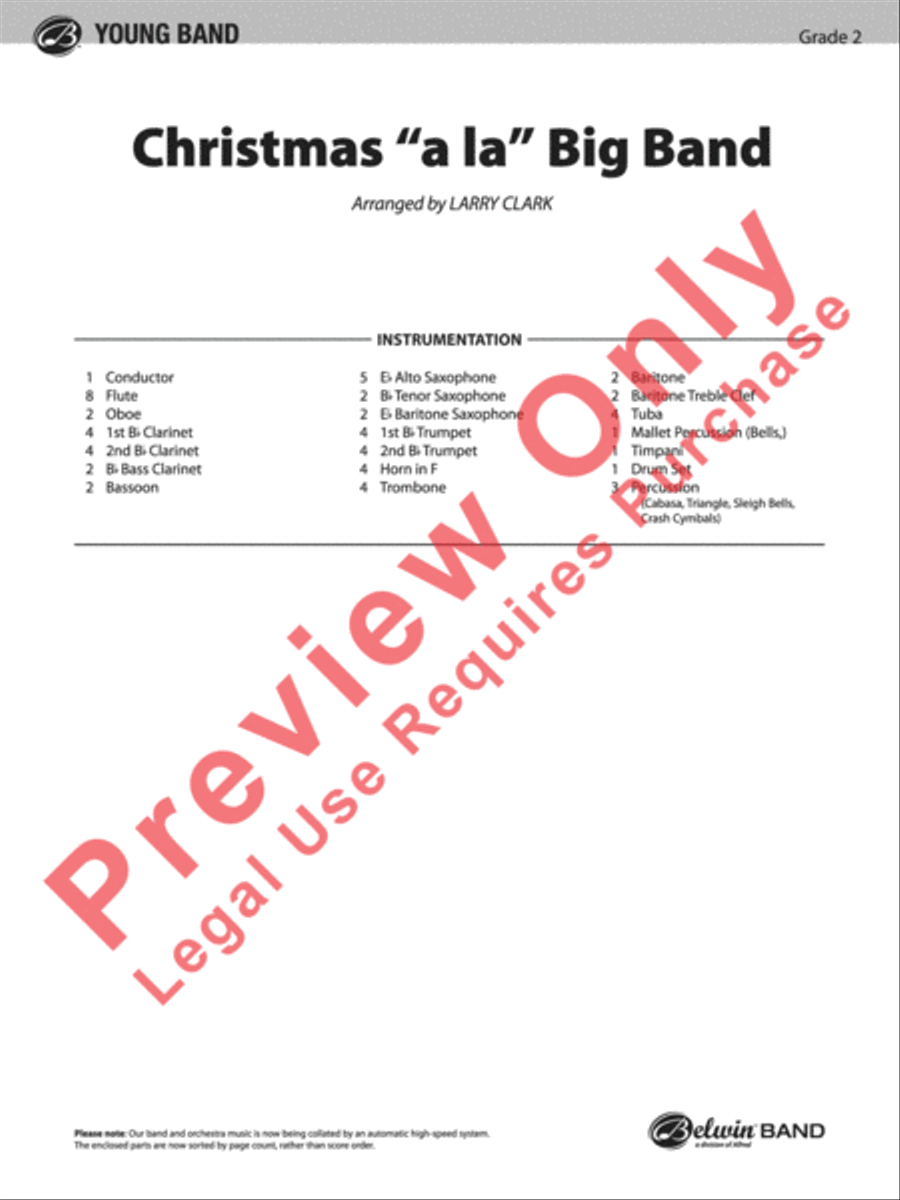 Christmas a la Big Band Christmas a la Big Band Concert Band scores gallery preview page 2