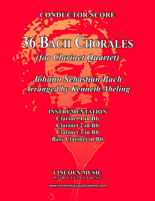 Book cover for Bach Four-Part Chorales - 36 in Set (for Clarinet)
