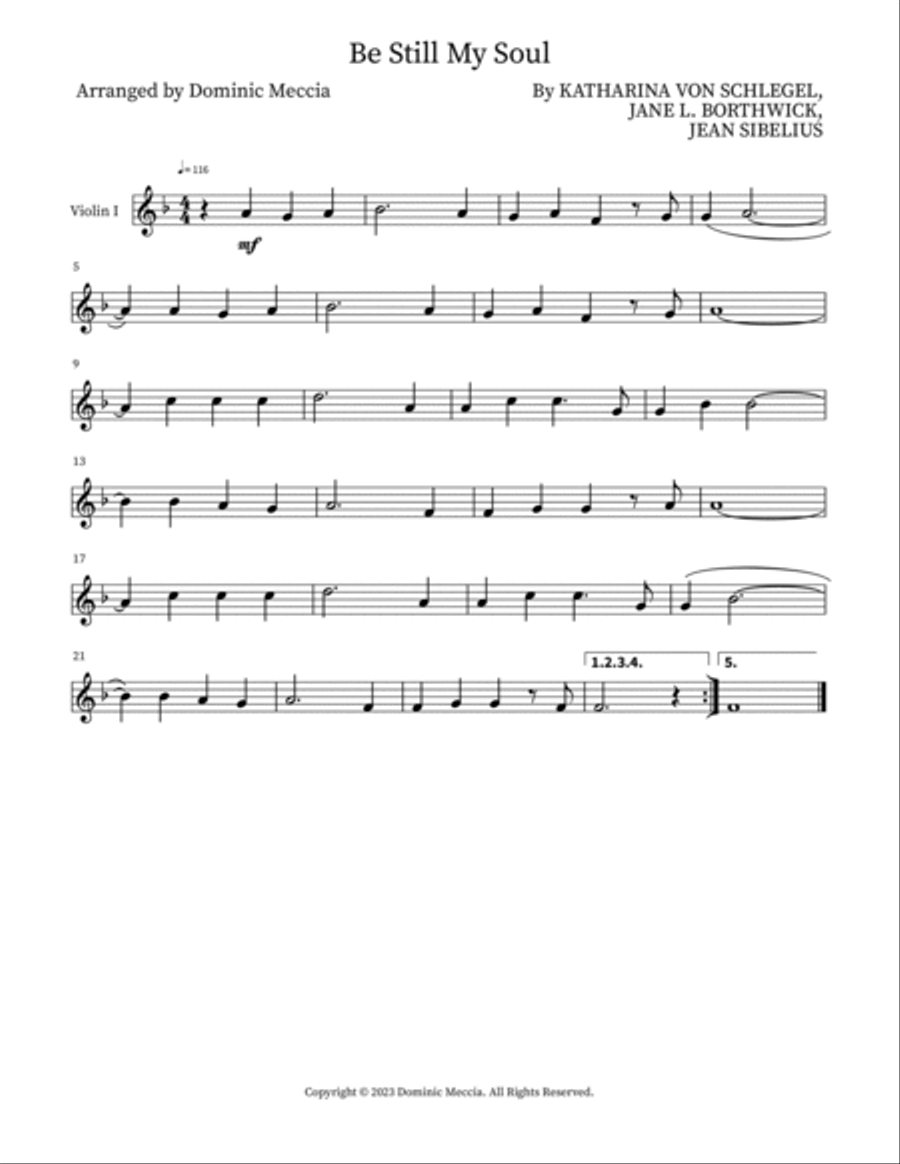 Be Still My Soul Be Still My Soul Small Ensemble scores gallery preview page 4