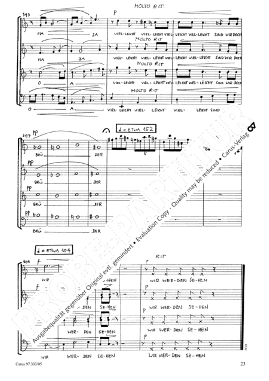 Wir sind ein Teil der Erde ... 1996 4-Part scores gallery preview page 24