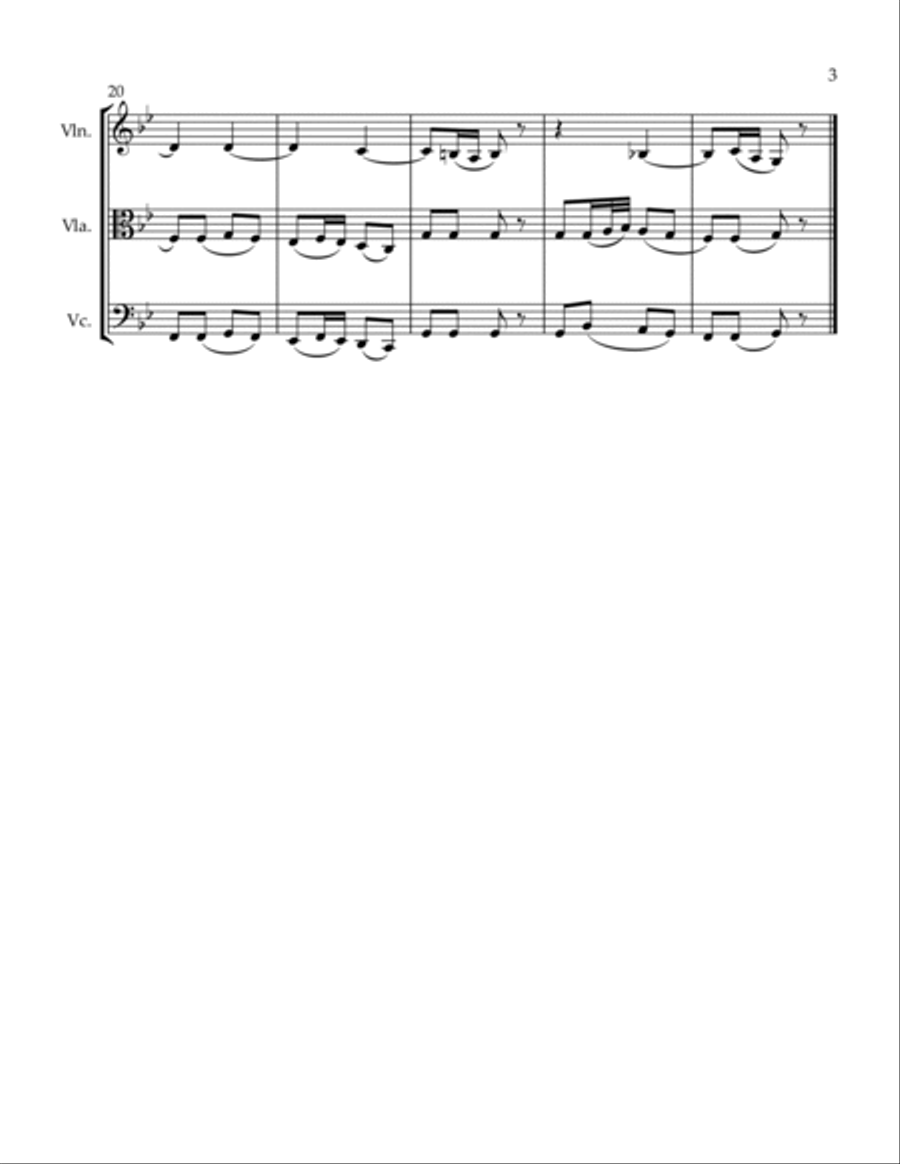 4 Romanian Carols Series 2 #1, 3, 6, 8 String Trio scores gallery preview page 3