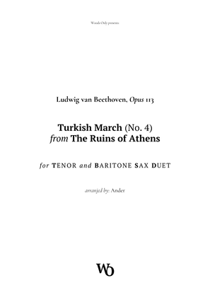 Turkish March by Beethoven for Low Saxophone Duet