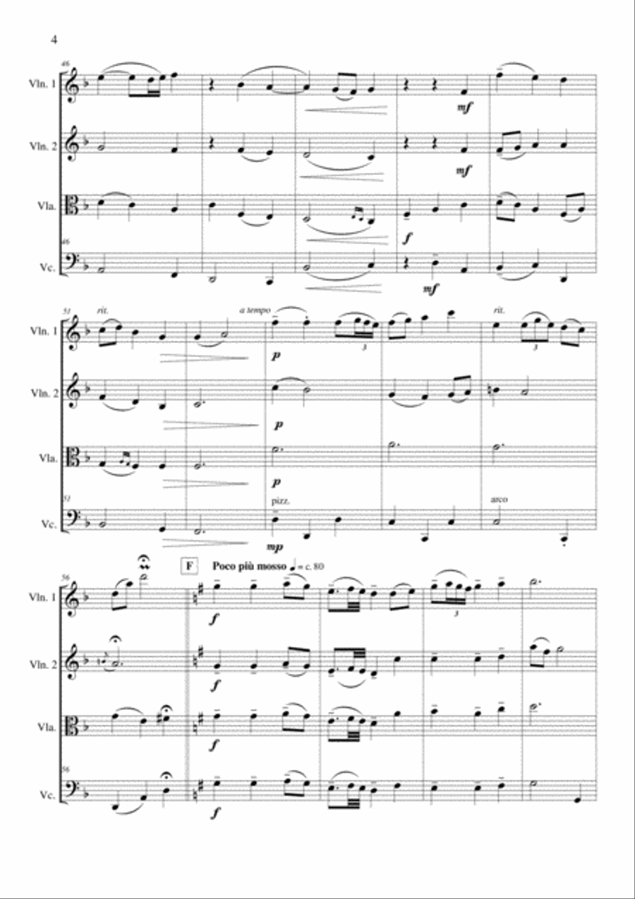 Be Thou My Vision Be Thou My Vision String Quartet scores gallery preview page 4