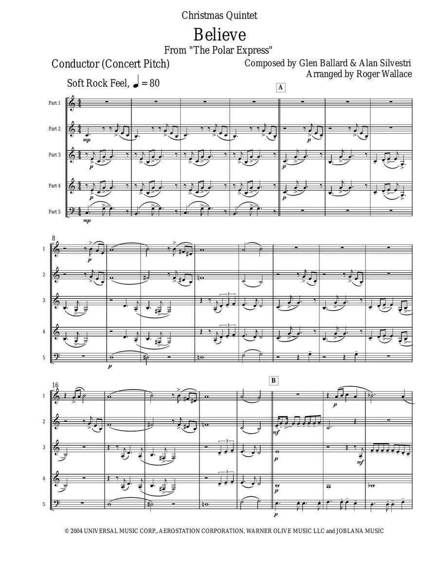 Believe Small Ensemble scores gallery preview page 2