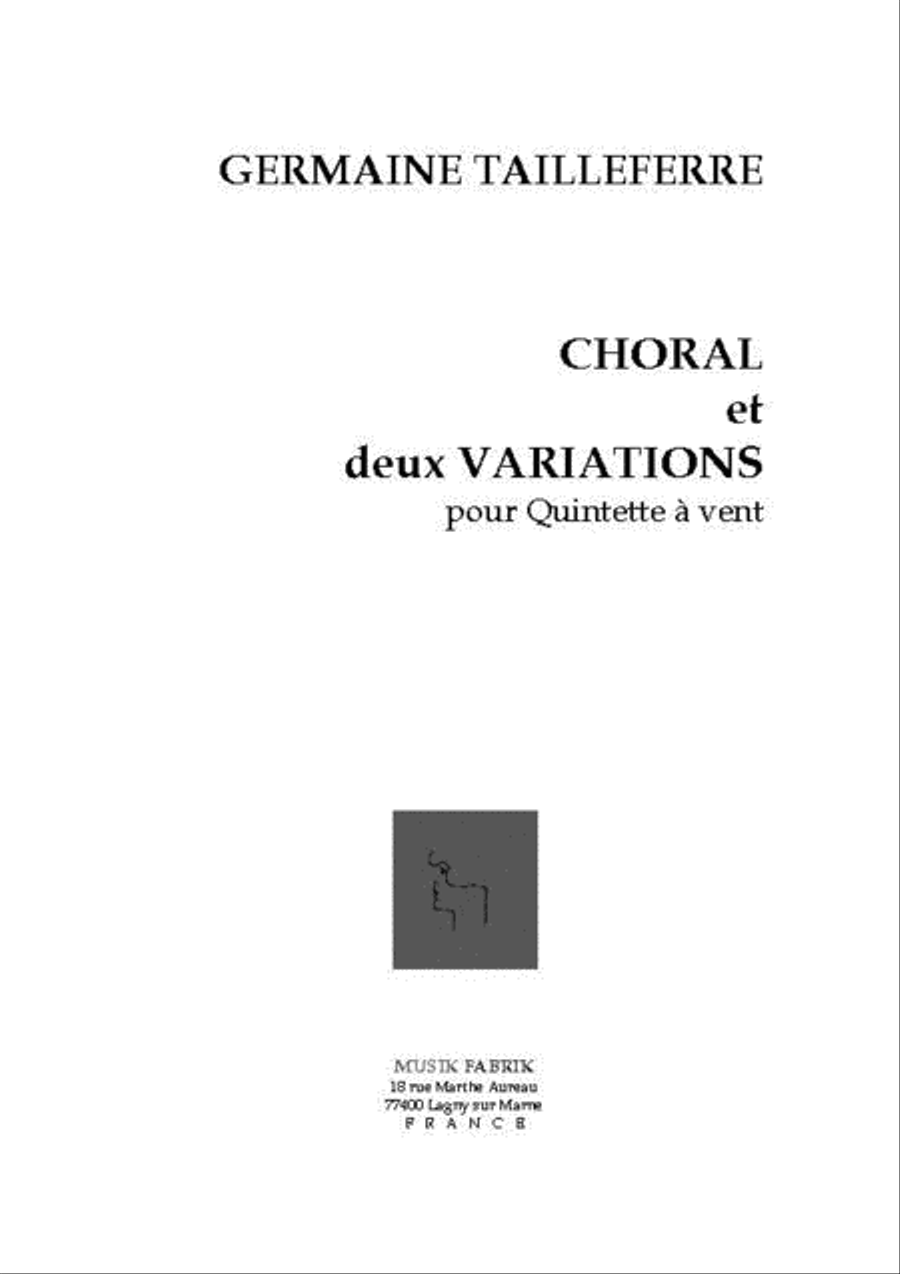 Choral et 2 Variations Flute scores gallery preview page 1