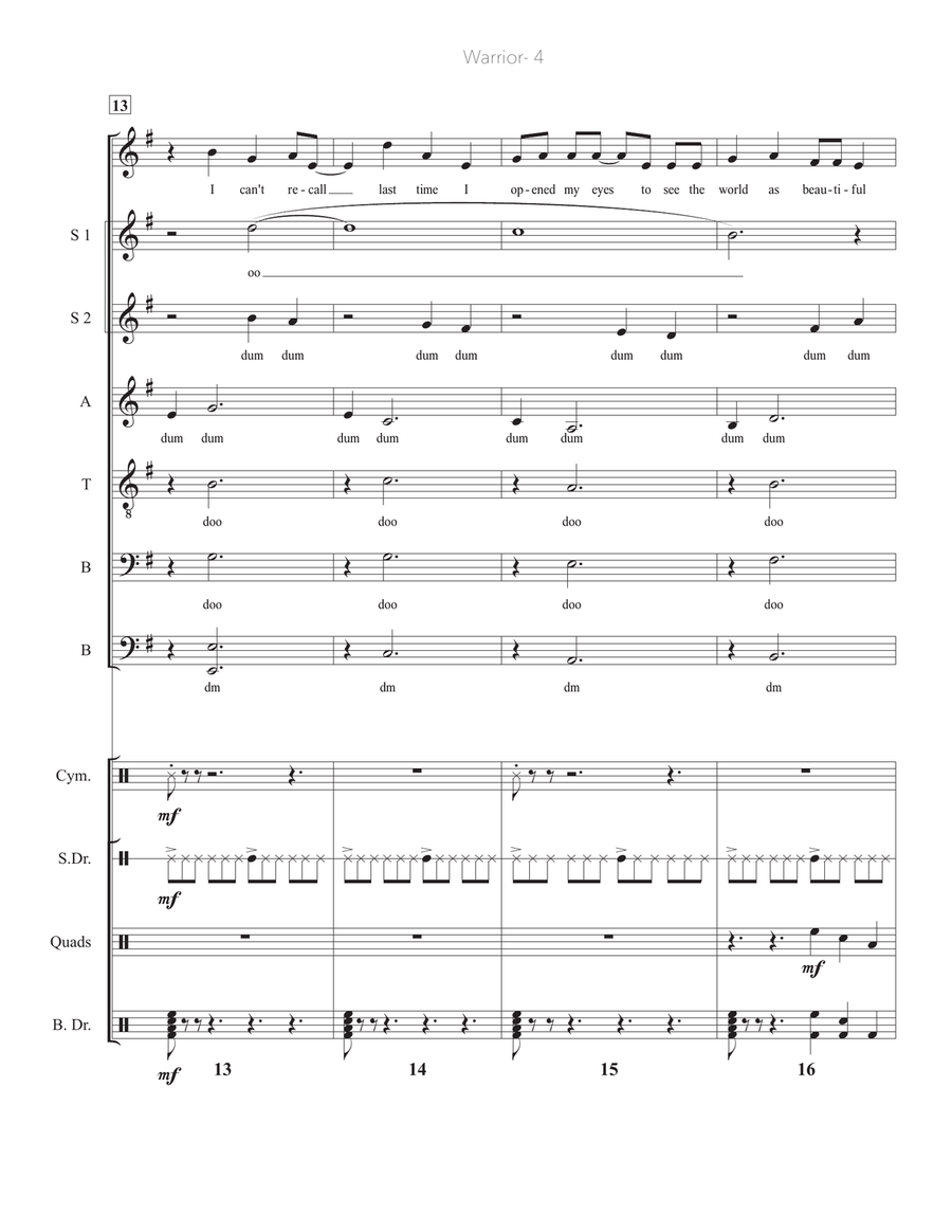 Warrior 4-Part scores gallery preview page 4