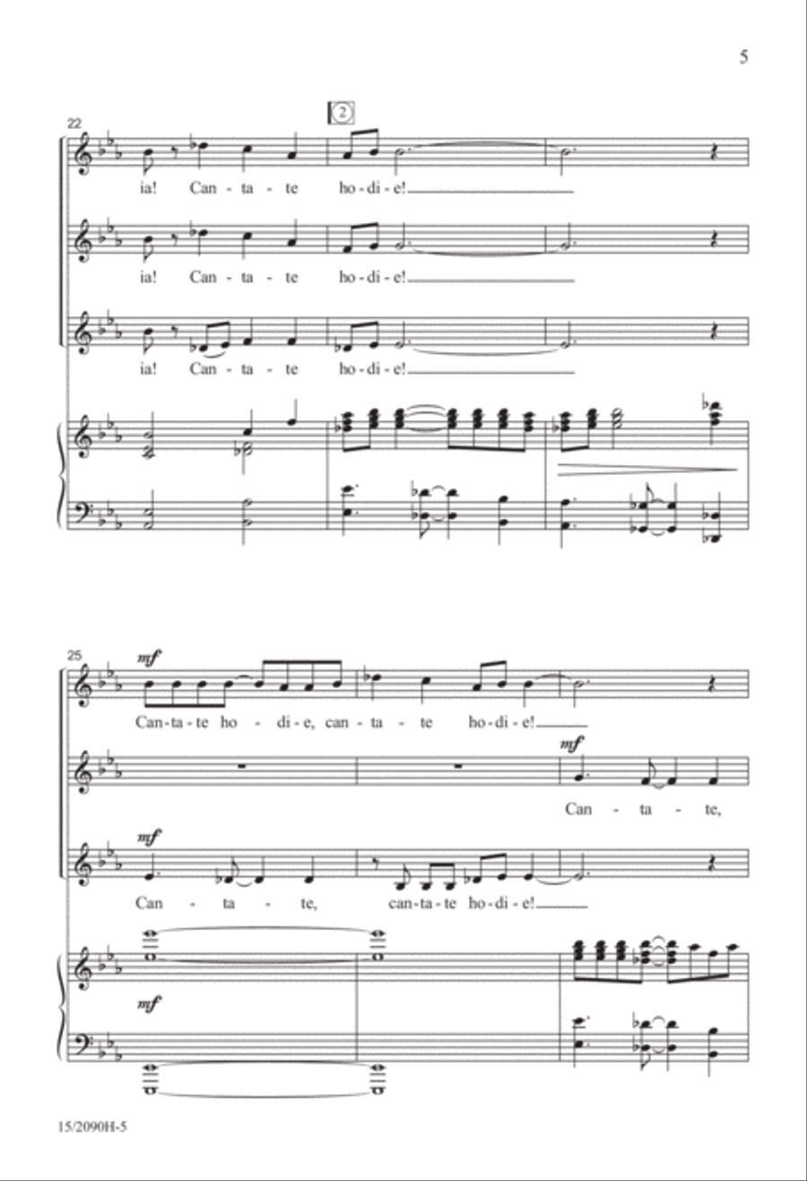 Cantate Hodie! (Sing Today) SSA scores gallery preview page 6