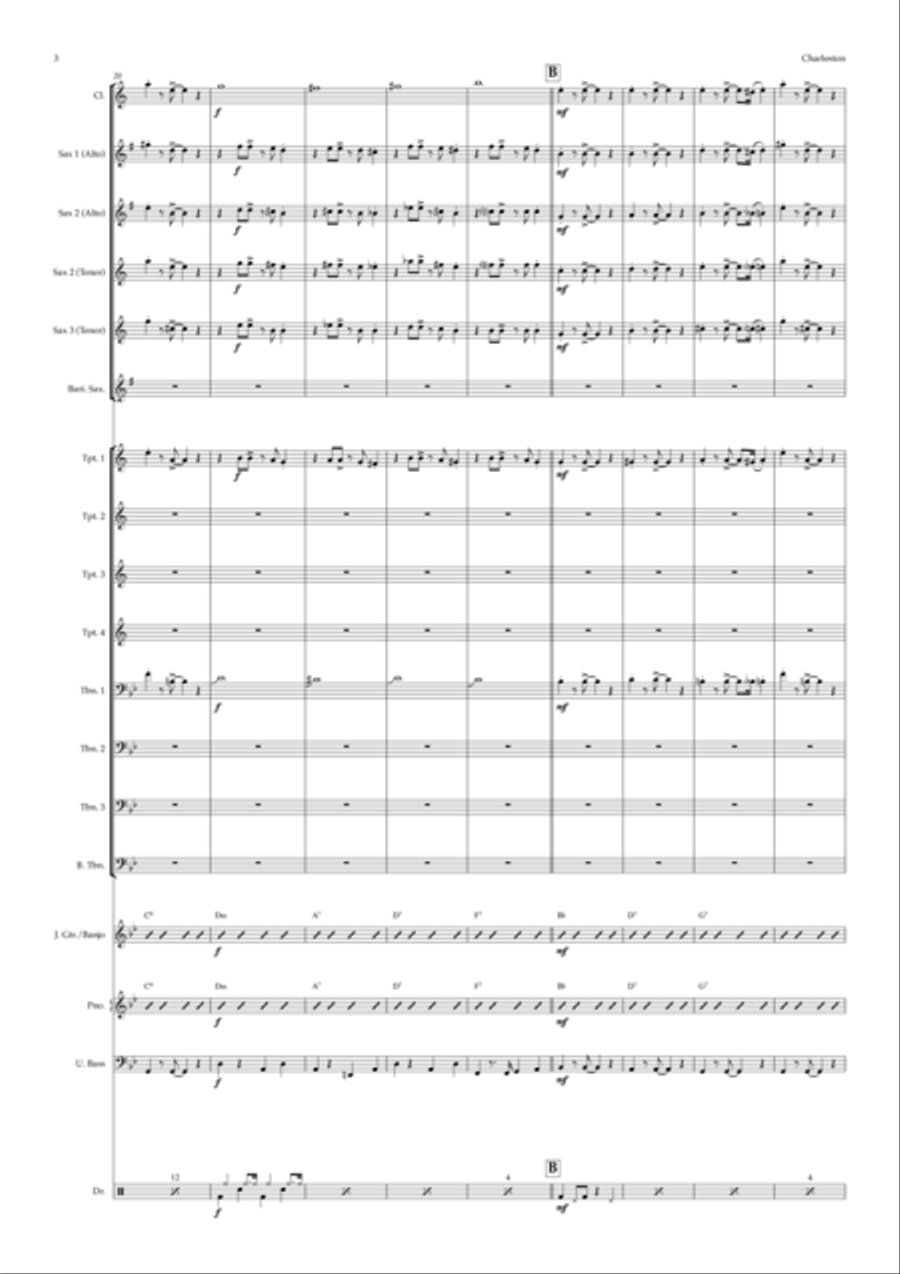 Charleston (big band) Jazz Ensemble scores gallery preview page 3