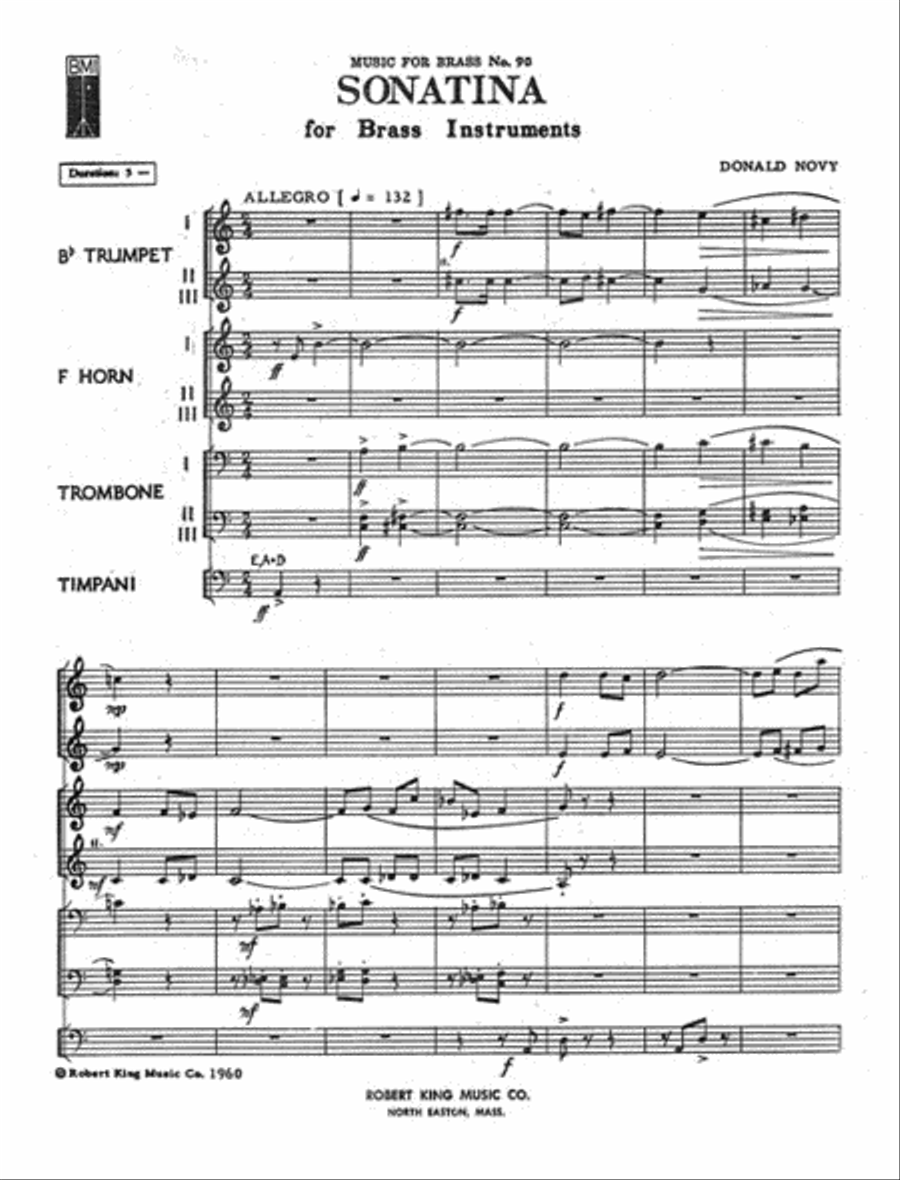 Sonatina (ensemble-brass 8 Or More) School and Community scores gallery preview page 2