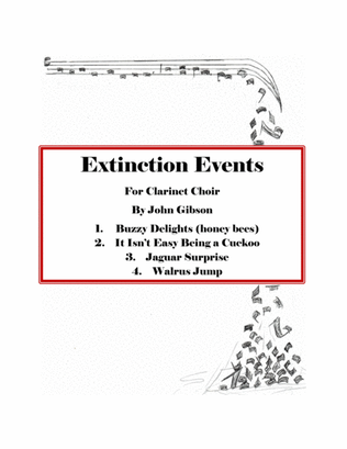 Book cover for Extinction Events for Clarinet Choir