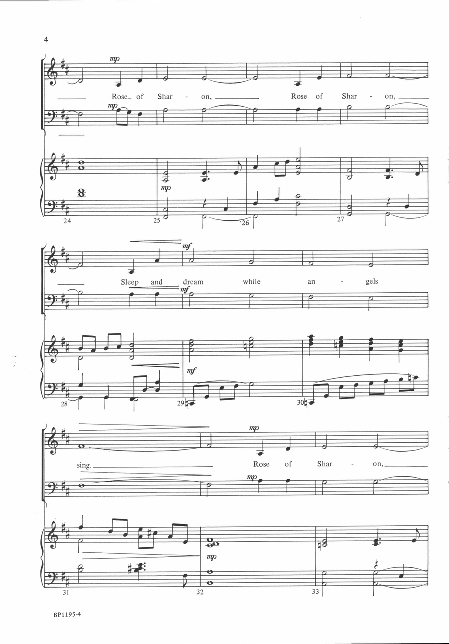 Rose of Sharon 4-Part scores gallery preview page 4