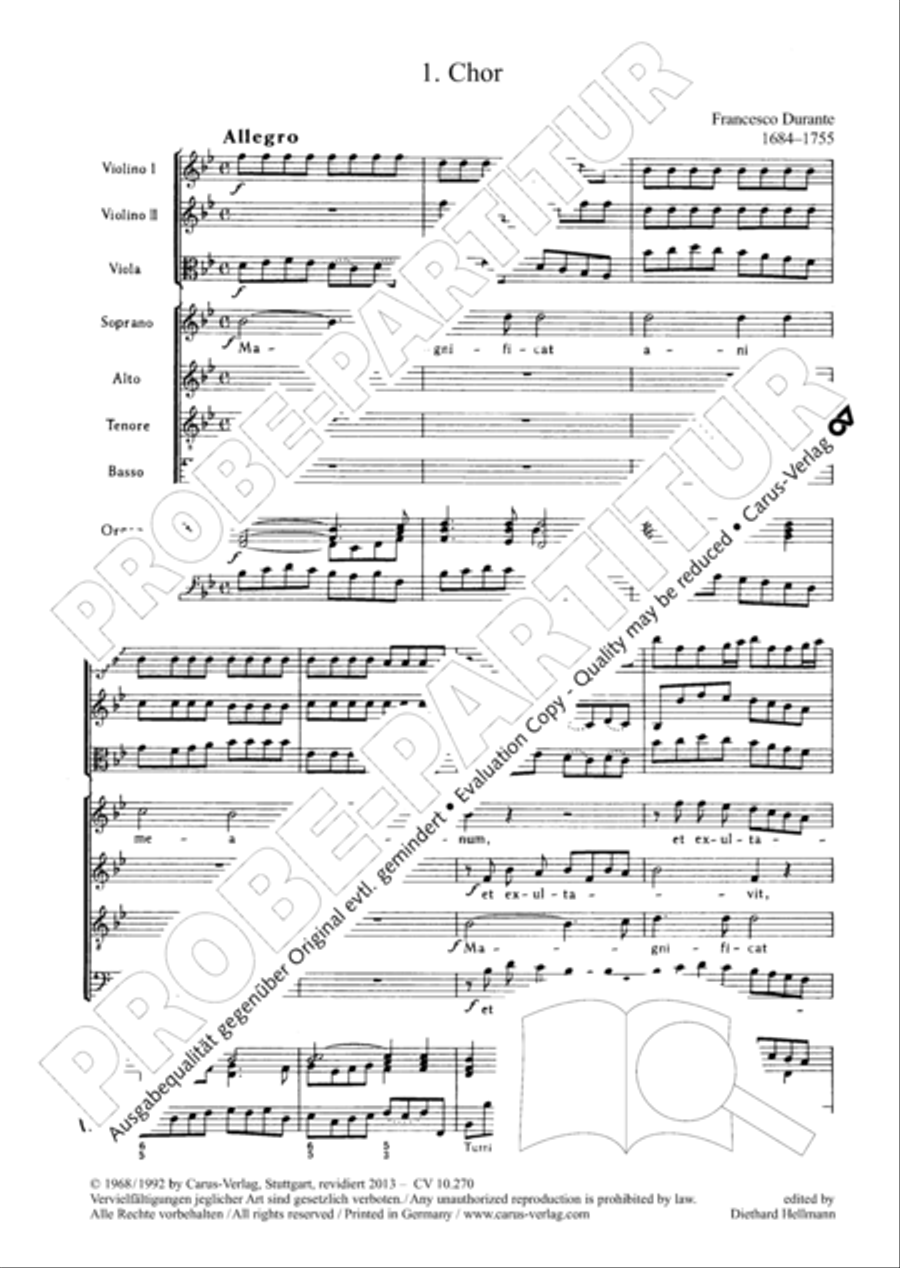 Magnificat in B flat major 4-Part scores gallery preview page 5