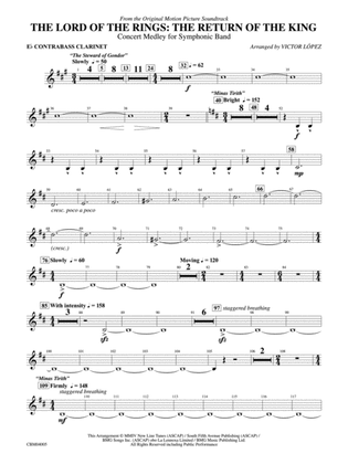 The Lord of the Rings: The Return of the King, Symphonic Suite from: E-flat Contrabass Clarinet
