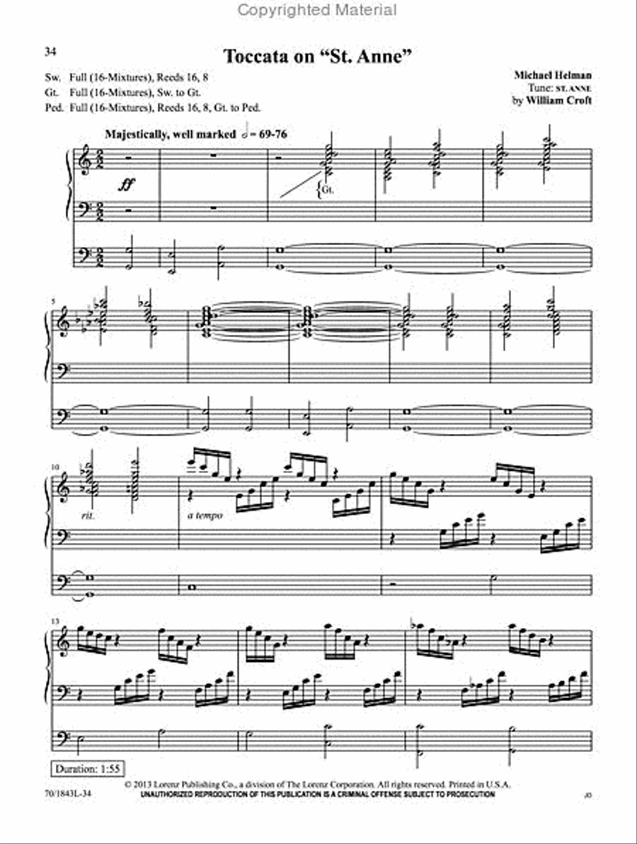 Hymn Tunes A to Z Organ Solo scores gallery preview page 6