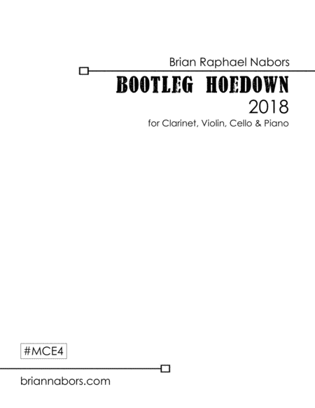 Bootleg Hoedown for Clarinet, Violin, Cello & Piano (Full Score + Parts) image number null