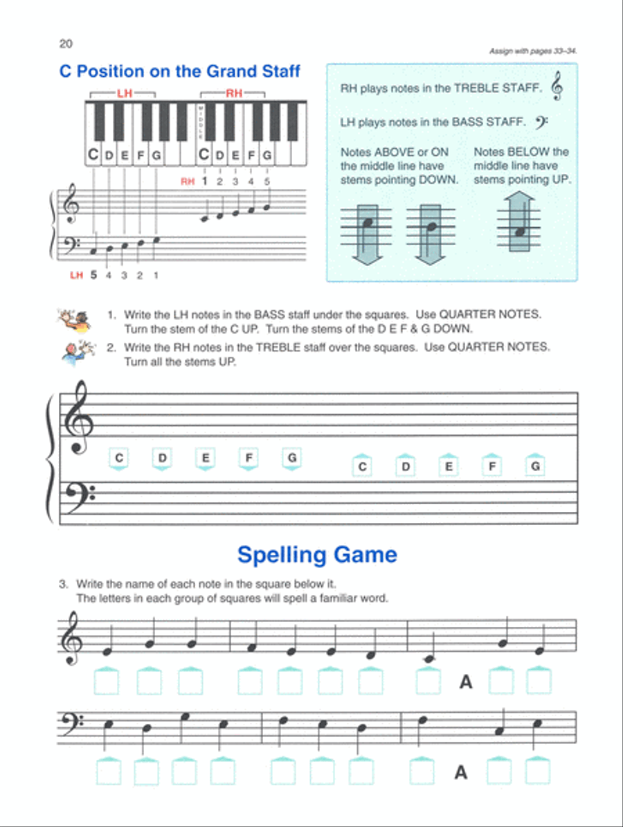 Alfred's Basic Piano Course Theory, Level 1A Piano Method scores gallery preview page 6
