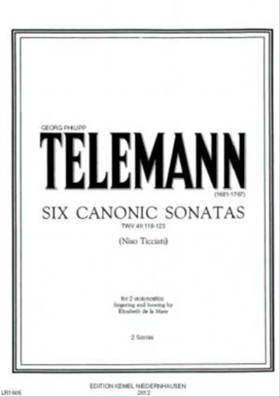 Six canonic sonatas Cello scores gallery preview page 1