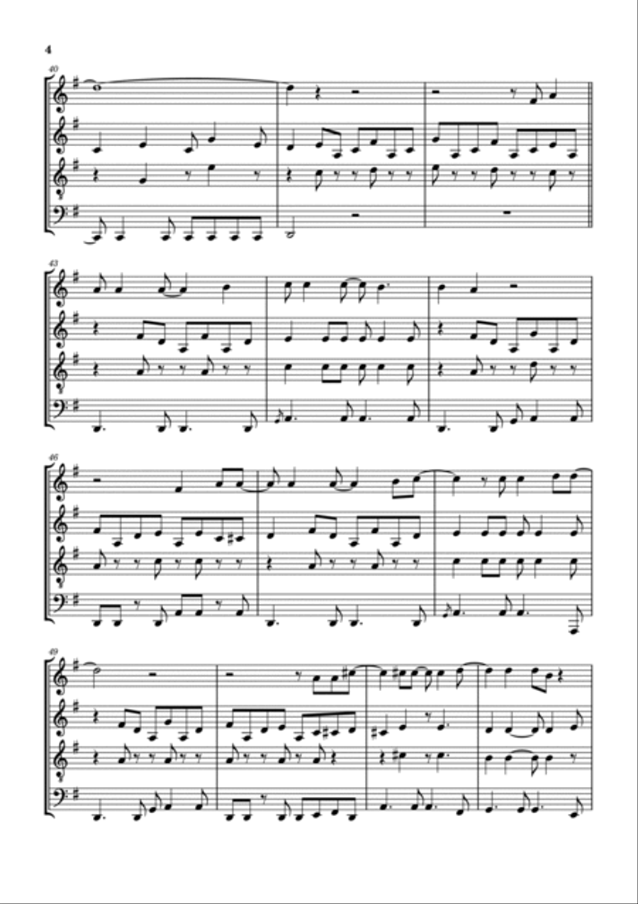 The Door Into Summer Woodwind Quartet scores gallery preview page 5