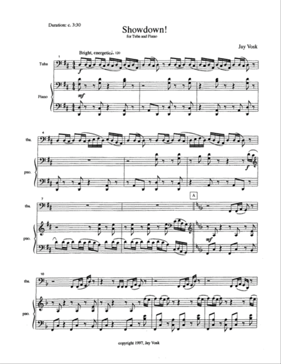 Showdown! Showdown! Tuba scores gallery preview page 2