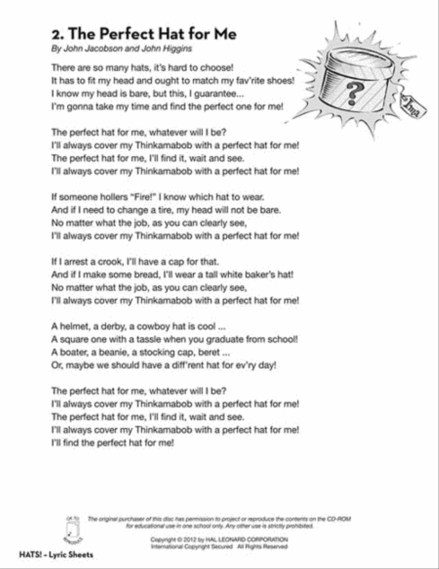 Hats! Hats! Choir scores gallery preview page 3